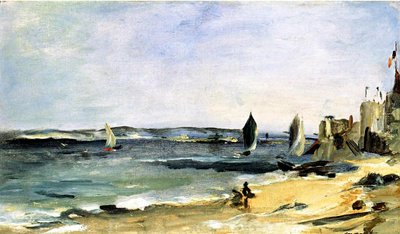 De kust, Arcachon, 1871 door Édouard Manet